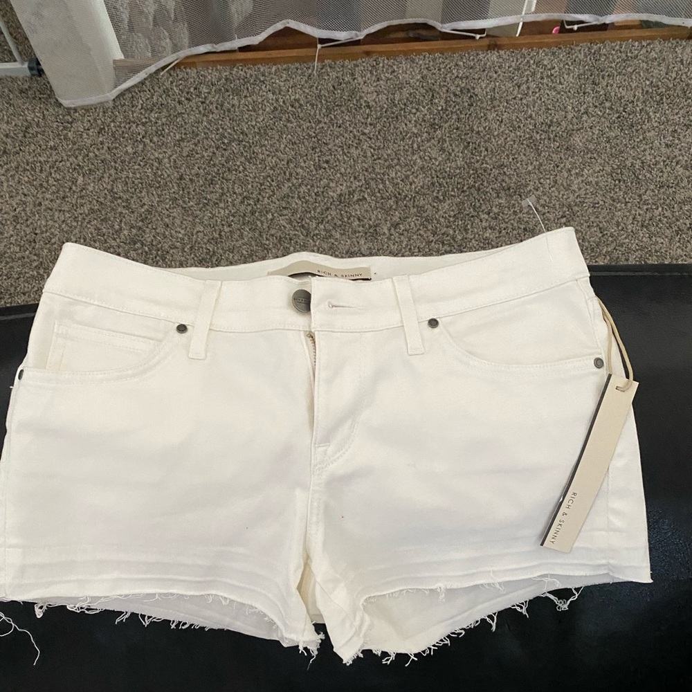 Rich and Skinny White Shorts